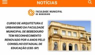 Curso de Arquitetura e Urbanismo do IMESB tem reconhecimento renovado por 4 anos pelo CEE-SP