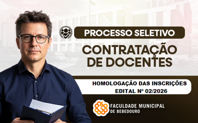 Homologação das inscrições - Edital nº 02/2026