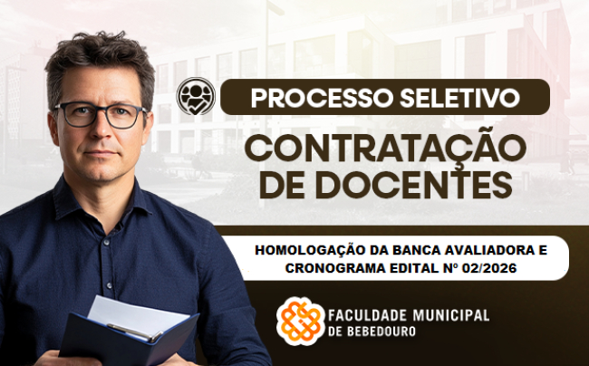 Homologação da Banca Avaliadora e do Cronograma – Edital nº 02/2026