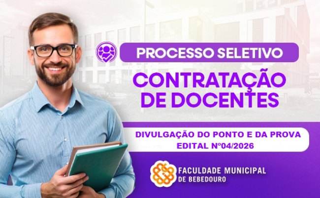 Divulgação do Ponto e  Prova Didática – Edital nº 04/2026