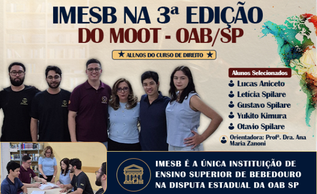 Curso de Direito do IMESB é classificado em competição estadual de Direitos Humanos