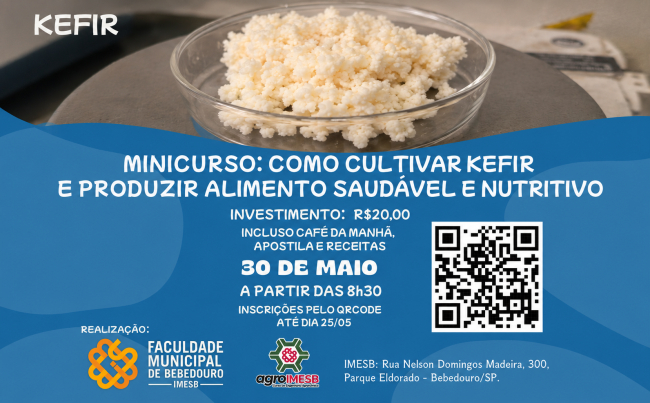 Minicurso ensina produção de Kefir e promove conhecimento sobre alimentação saudável e fermentação natural