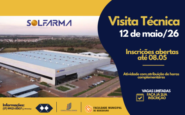 Visita técnica à Solfarma fortalece a formação prática de alunos de Administração