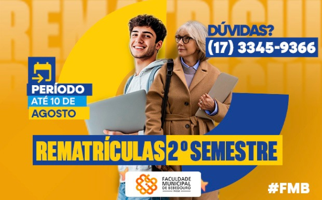 Rematrículas – 2º Semestre de 2026