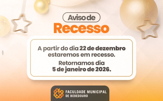COMUNICADO – Recesso de Final de Ano