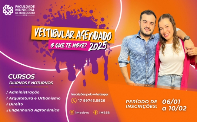 Vestibular Agendado 2025 tem inscrições abertas a partir desta segunda, 6