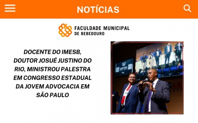 Docente do IMESB ministrou palestra em Congresso Estadual da Jovem Advocacia em São Paulo
